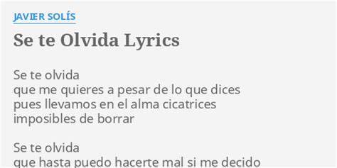 se te olvida lyrics|se te olvida letra.